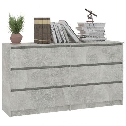 Skænk 140x35x76 cm konstrueret træ betongrå