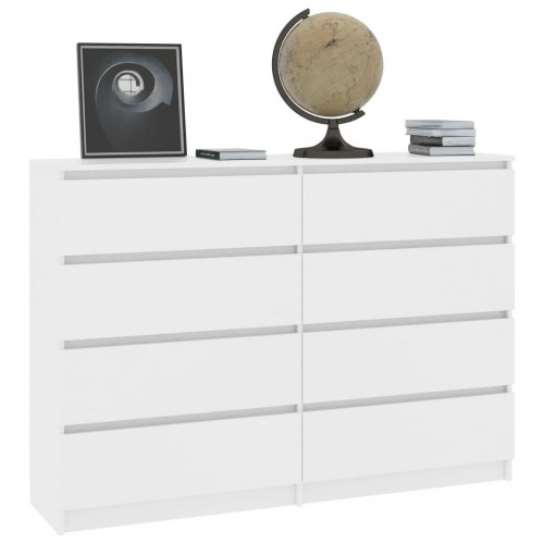 Skænk 140x35x99 cm konstrueret træ hvid
