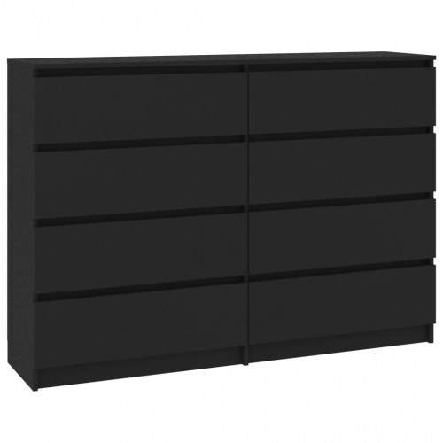 Skænk 140x35x99 cm konstrueret træ sort