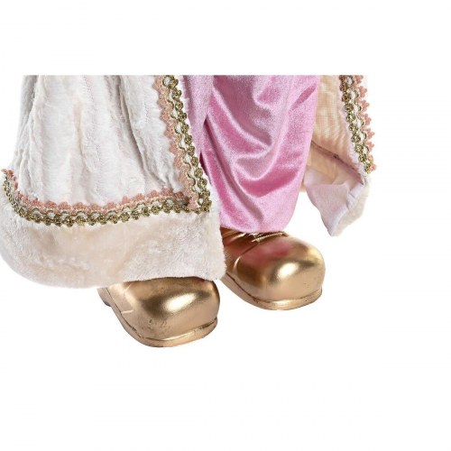 Julemand - dekorativ figur i polyester/PVC, grå/rosa, 45 × 34 × 83 cm