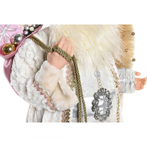 Julemand - dekorativ figur i polyester/PVC, grå/rosa, 45 × 34 × 83 cm