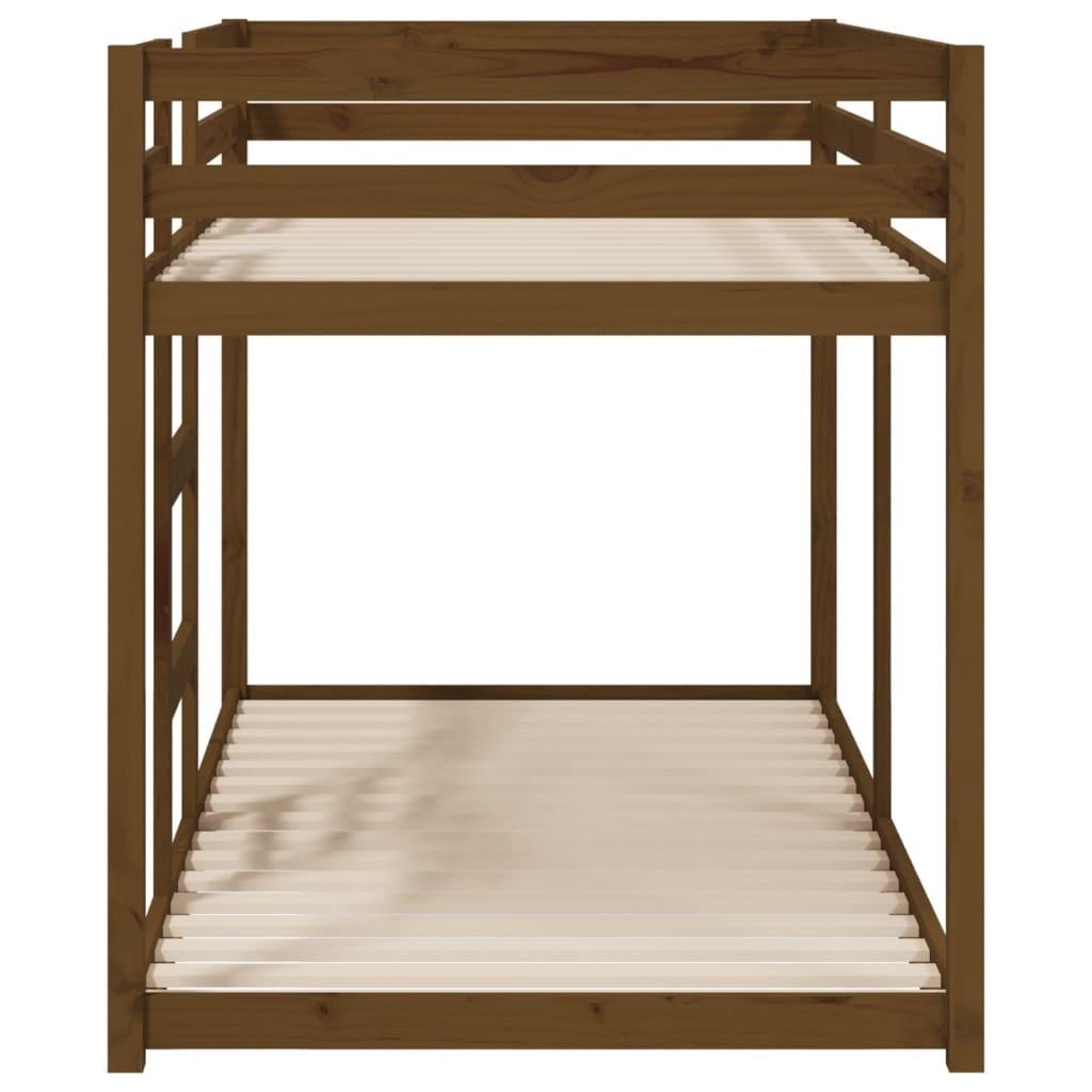 Køjeseng 90x190 cm massivt fyrretræ gyldenbrun