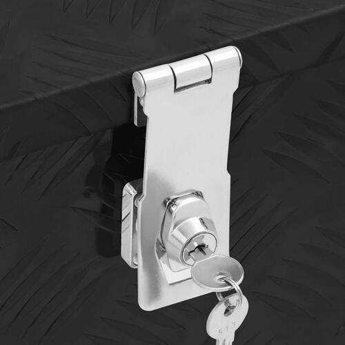 Opbevaringskasse 100x55x37 cm aluminium sort