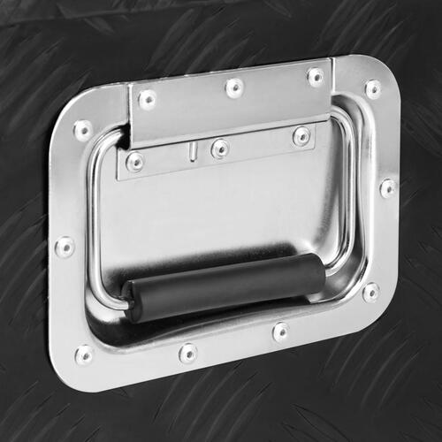 Opbevaringskasse 100x55x37 cm aluminium sort
