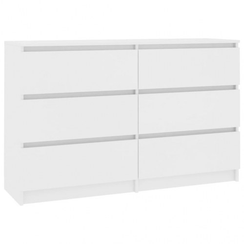 Skænk 120x35x76 cm konstrueret træ hvid