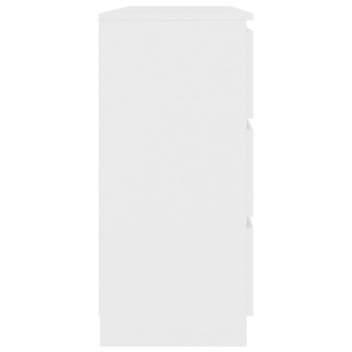 Skænk 120x35x76 cm konstrueret træ hvid