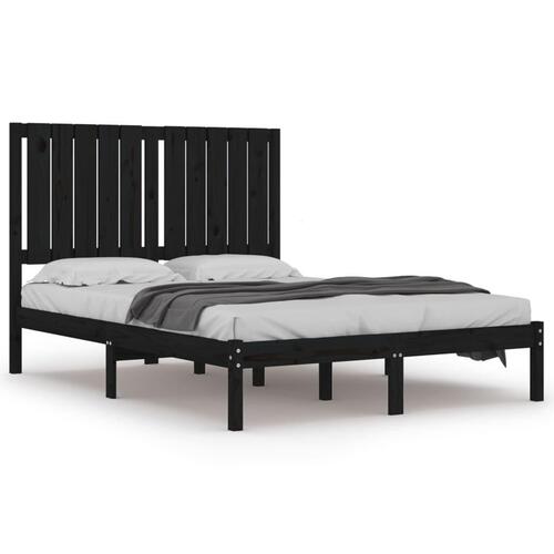 Sengeramme 120x190 cm Small Double massivt træ sort