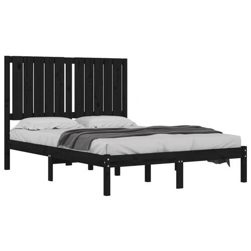 Sengeramme 120x190 cm Small Double massivt træ sort