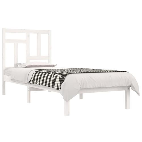 Sengeramme 75x190 cm Small Single massivt træ hvid