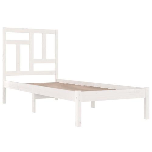 Sengeramme 75x190 cm Small Single massivt træ hvid