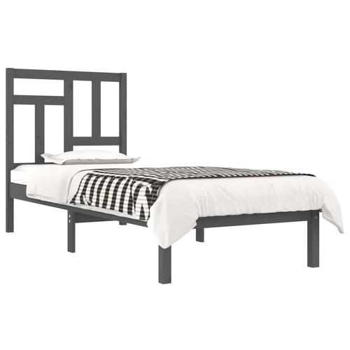 Sengeramme 100x200 cm massivt fyrretræ grå