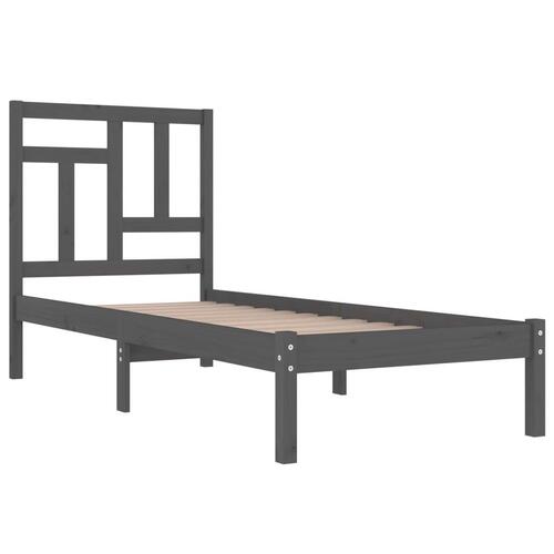 Sengeramme 100x200 cm massivt fyrretræ grå