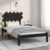 Sengeramme 100x200 cm massivt træ sort