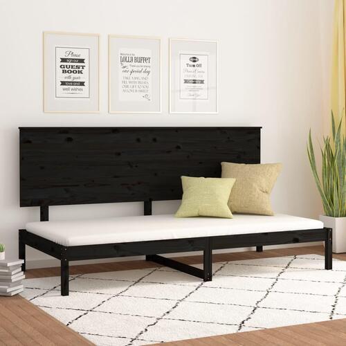 Daybed 90x200 cm massivt fyrretræ sort