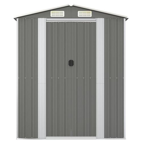 Haveskur 192x108x223 cm galvaniseret stål lysegrå