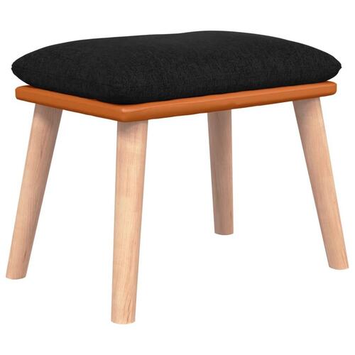 Fodskammel 45x29,5x35 cm stof og kunstlæder sort