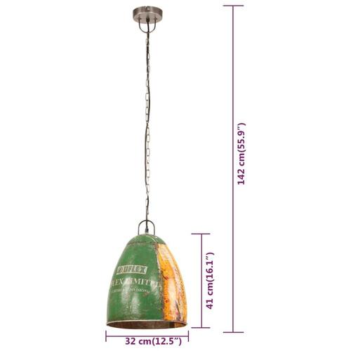 Industriel hængelampe 32 cm E27 25 W rund flerfarvet