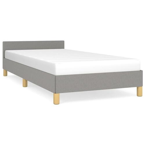 Sengeramme uden madras Lysegrå 100x200 cm Stof