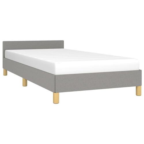 Sengeramme uden madras Lysegrå 100x200 cm Stof