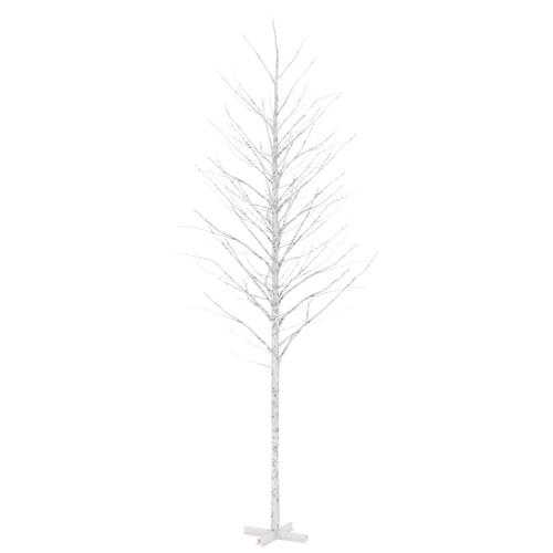 LED-birketræ 400 cm 672 LED'er varmt hvidt lys hvid