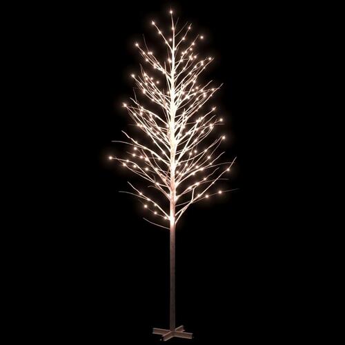 LED-birketræ 400 cm 672 LED'er varmt hvidt lys hvid