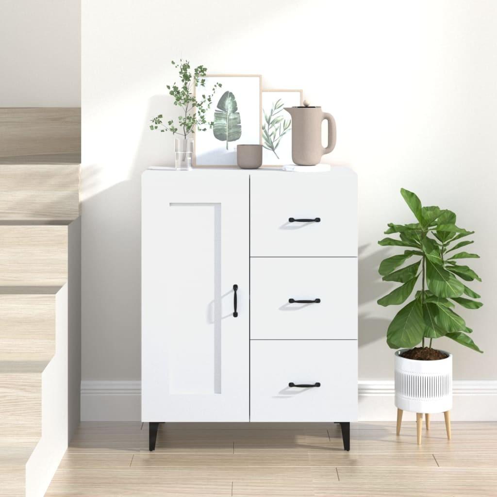 Skænk 69,5x34x90 cm konstrueret træ hvid