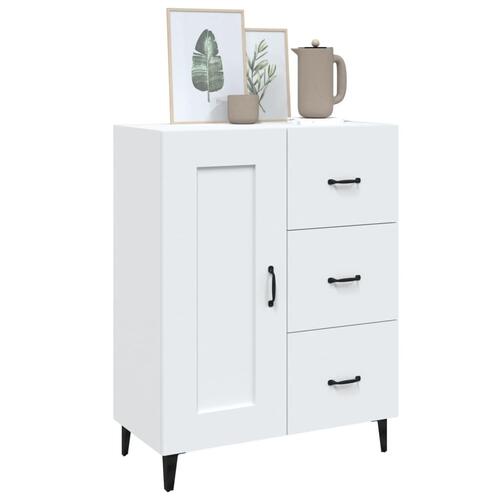 Skænk 69,5x34x90 cm konstrueret træ hvid