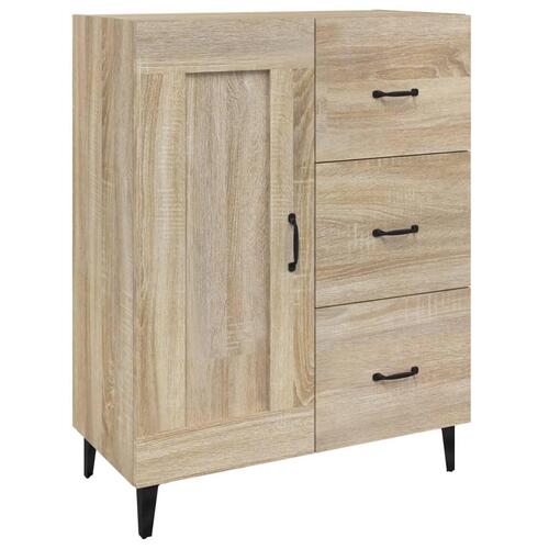 Skænk 69,5x34x90 cm konstrueret træ sonoma-eg