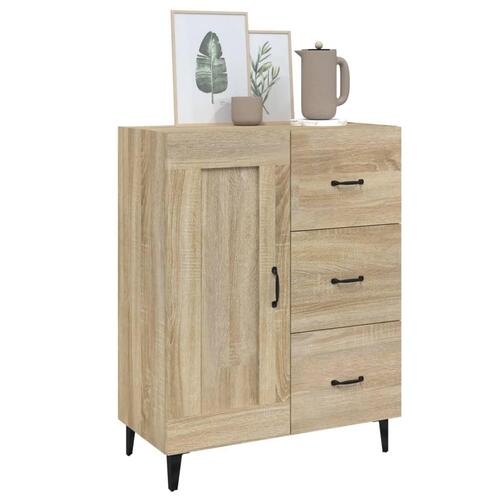 Skænk 69,5x34x90 cm konstrueret træ sonoma-eg
