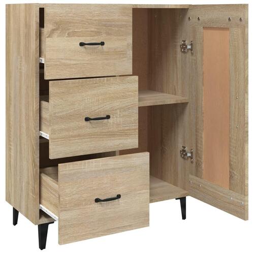 Skænk 69,5x34x90 cm konstrueret træ sonoma-eg