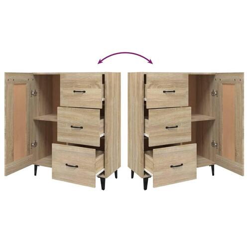 Skænk 69,5x34x90 cm konstrueret træ sonoma-eg