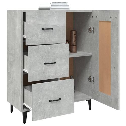 Skænk 69,5x34x90 cm konstrueret træ betongrå