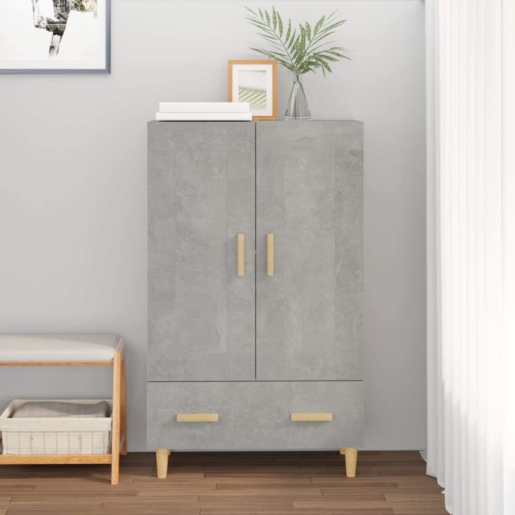 Skab 70x31x115 cm konstrueret træ betongrå