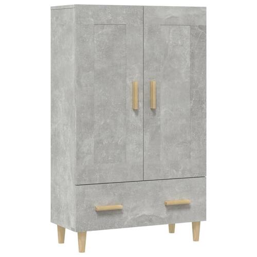 Skab 70x31x115 cm konstrueret træ betongrå