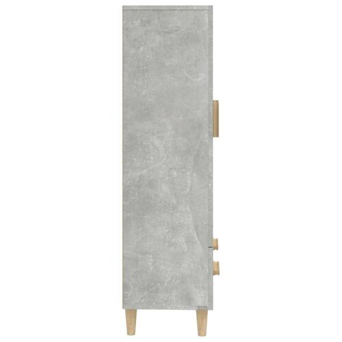 Skab 70x31x115 cm konstrueret træ betongrå