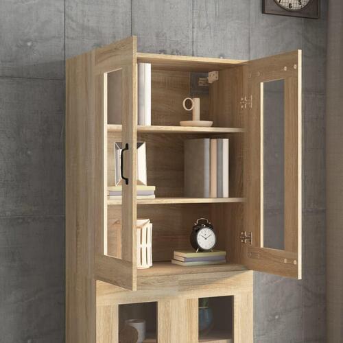 Vægskab 69,5x34x90 cm sonoma-eg