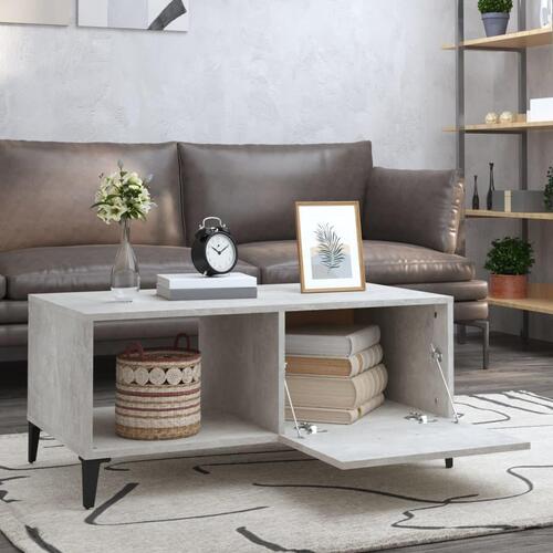 Sofabord 90x50x40 cm konstrueret træ betongrå