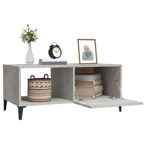 Sofabord 90x50x40 cm konstrueret træ betongrå