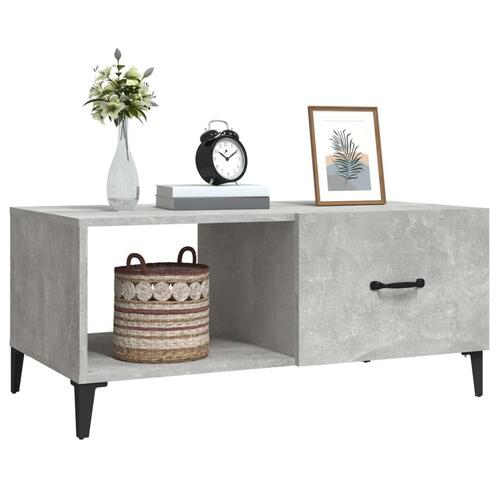 Sofabord 90x50x40 cm konstrueret træ betongrå