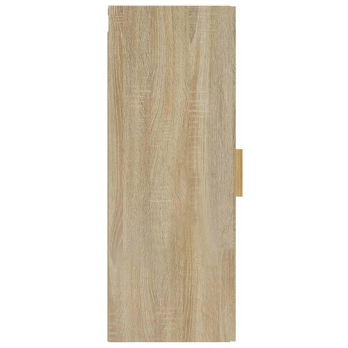 Vægskab 34,5x34x90 cm konstrueret træ sonoma-eg