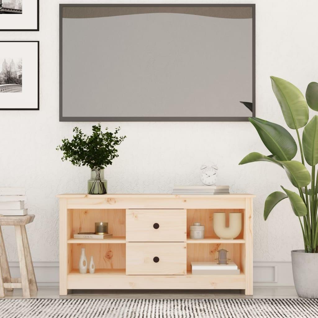 Tv-bord 103x36,5x52 cm massivt fyrretræ