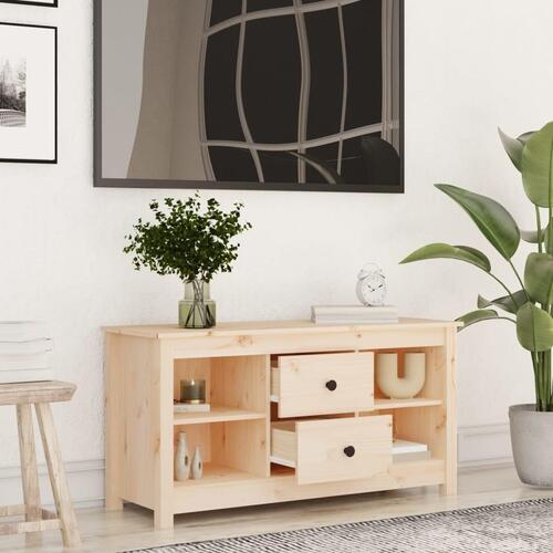 Tv-bord 103x36,5x52 cm massivt fyrretræ