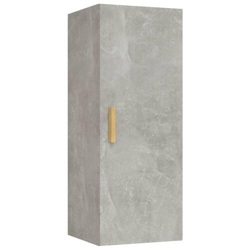Vægskab 34,5x34x90 cm konstrueret træ betongrå