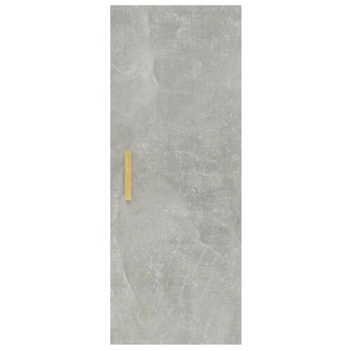 Vægskab 34,5x34x90 cm konstrueret træ betongrå