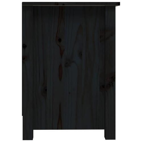 Tv-bord 103x36,5x52 cm massivt fyrretræ sort