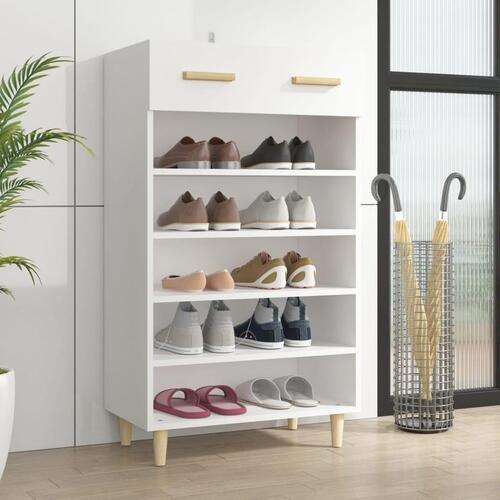 Skoreol 60x35x105 cm konstrueret træ hvid
