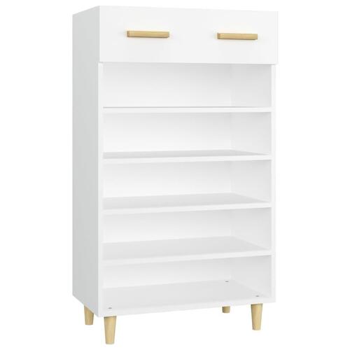 Skoreol 60x35x105 cm konstrueret træ hvid