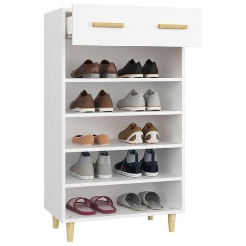 Skoreol 60x35x105 cm konstrueret træ hvid