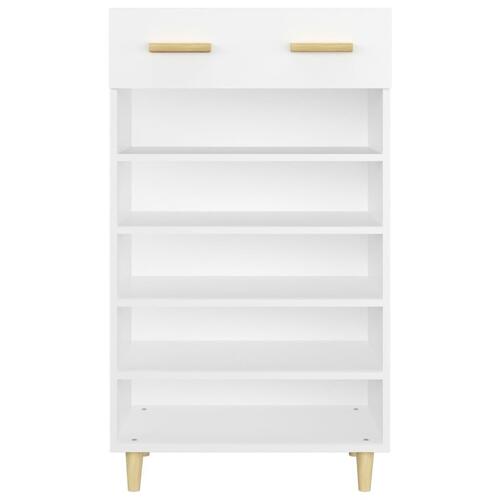 Skoreol 60x35x105 cm konstrueret træ hvid