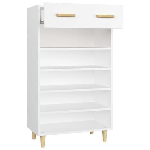 Skoreol 60x35x105 cm konstrueret træ hvid